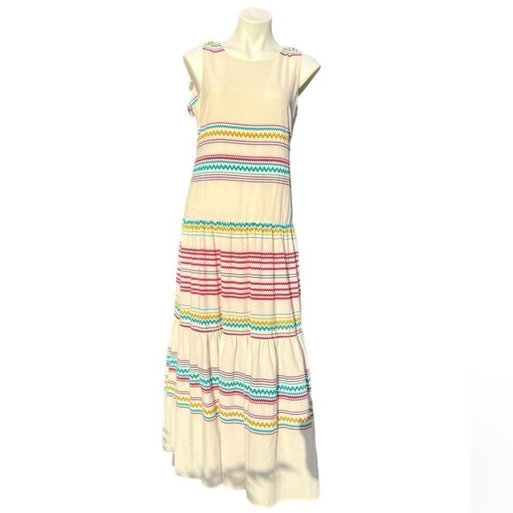 Violet Weekend Boho Style Sleeveless Stripe Maxi Dress New Size Medium - Picture 1 of 6